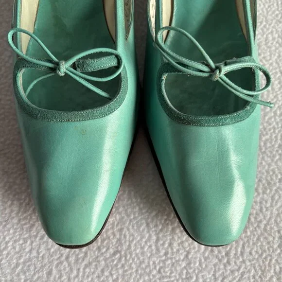 Vintage 1960s Saks Fifth Avenue Mint Green Heels - Picture 7 of 15